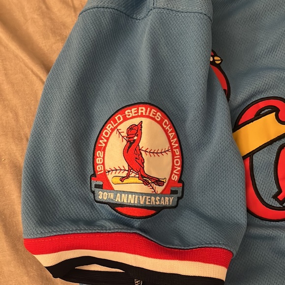 Albert Pujols Saint Louis STL Cardinals blue jersey size medium - Picture 4 of 6